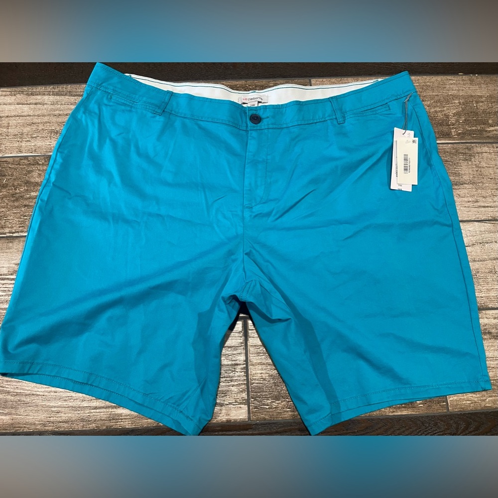 🩵LIZ CLAIBORNE Flexi-Fit Waistband Turquoise Cotton Shorts Plus Size 24W NWT🩵